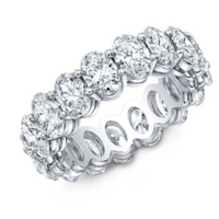 4.00 CTW DEW Diamondeere Eternity Band in 14K White Gold over Sterling