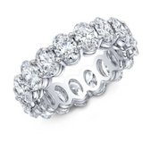 4.00 CTW DEW Diamondeere Eternity Band in 14K White Gold over Sterling
