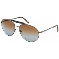 Ermenegildo Zegna Gradient Brown Pilot Men's Sunglasses