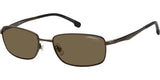 Carrera Polarized Bronze Rectangular Men's Sunglasses
