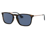 Ray-Ban Chris Gloss Tortoise Square Unisex Sunglasses