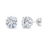 2.00 CTW Created Moissanite Earrings Set in 14k White Gold
