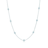 Stunning 4 CTW Moissanite-by-the-Yard Necklace in .925 Sterling Silver, Created Moissanite