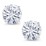 2.00 CTW Created Moissanite Earrings Set in 14k White Gold