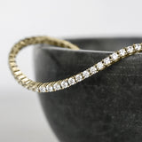 6 CTW Created Moissanite Tennis Bracelet in 18k Yellow Gold Plate Round