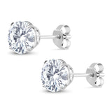 2.00 CTW Created Moissanite Earrings Set in 14k White Gold