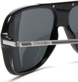 Carrera Polarized Pilot Black/Grey Sunglasses 65mm, 100% UV Protection