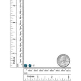 2.66 CTW Blue Topaz Stud Earrings in 14K White Gold