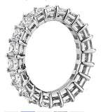 Stunning 4.00 CTW Diamondere Princess Cut Eternity Band In 14K White Gold Plate