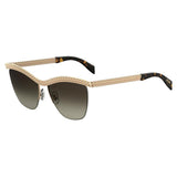 Moschino Cat Eye Women's Sunglasses, Gold/Brown