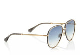 Jimmy Choo Triny Gold Blue Shaded Pilot Sunglasses