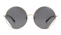 Moschino Round Gold/Grey Sunglasses