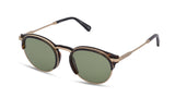 Omega Dark Havana Frame and Green Lenses Sunglasses