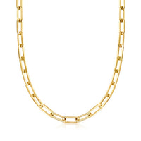 14K Gold Filled Paper Clip Link Necklace (18 INCH)