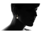 3.00ctw Floating Swarovski Elements Crystals in 18K Gold Plated Drop Earrings