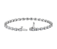 10.00 CTW Dazzling Created Moissanite Alternating Tennis Bracelet