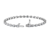 10.00 CTW Dazzling Created Moissanite Alternating Tennis Bracelet