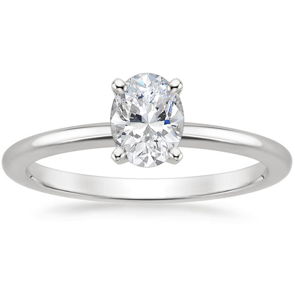 1.25CTW Oval Diamond Ring SI Clarity In 14KT Gold, AGI Certified (Lab Grown)