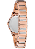Bulova Crystal Turn Style Blue Mother of Pearl Dial Ladies Watch