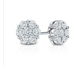 1.00ctw Seven-Stone Cluster Classic Collection Created Moissanite Studs