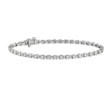 10.00 CTW Dazzling Created Moissanite Alternating Tennis Bracelet