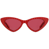 Moschino Cat Eye Red Ladies 52mm Sunglasses