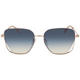 Moschino Ladies Gold Tone Rectangular Sunglasses