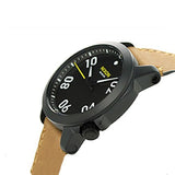 Nixon Ranger 40 Leather Watch, Black / Gunmetal
