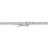 12.5 CTW Tennis Necklace in 18K White Gold Plate, Created Moissanite