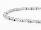 Dazzling 63.25ctw Ascher Cut Tennis Necklace in 14k Gold Plate