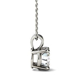 2CT Created Moissanite Solitaire Pendant Necklace in 14K White Gold