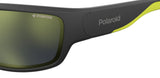 Polaroid 60mm Dark Grey Mirror Flash Unisex Sunglasses, UV Protection