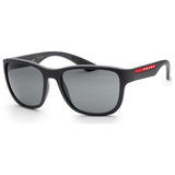Prada Linea Rossa Prada Sport Grey Mirror Black Men's Sunglasses