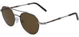 Salvatore Ferragamo Brown Aviator Sunglasses