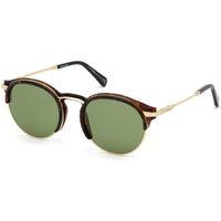 Omega Dark Havana Frame and Green Lenses Sunglasses