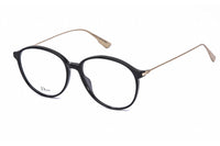 DIOR Men's Black Round Eyeglass Frames