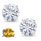 2.00 CTW Created Moissanite Earrings Set in 14k White Gold
