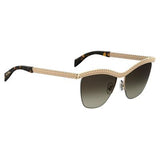 Moschino Cat Eye Women's Sunglasses, Gold/Brown