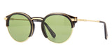 Omega Dark Havana Frame and Green Lenses Sunglasses
