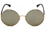 Jimmy Choo Grey Gold Mirror Round Ladies Sunglasses