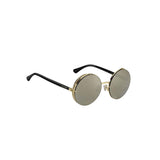 Jimmy Choo Grey Gold Mirror Round Ladies Sunglasses