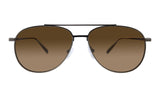 Salvatore Ferragamo Brown Pilot Men's Sunglasses
