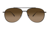 Salvatore Ferragamo Brown Pilot Men's Sunglasses