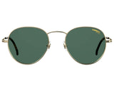 Carrera 51mm Green Round Gold Rim Unisex Sunglasses, 100% UV Protection