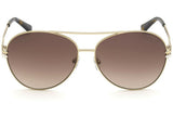 Guess Ladies Gold Tone Square Sunglasses
