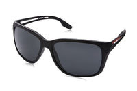 Prada Linea Rossa Matte Black Rectangular Sunglasses