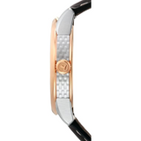 Tissot Automatic Anthracite Rose Gold Brown Leather Men's Watch