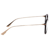 DIOR Men's Black Round Eyeglass Frames