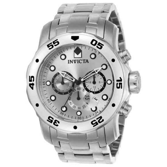 Invicta Pro Diver Chronograph Silver Dial Stainless Steel Men's Watch