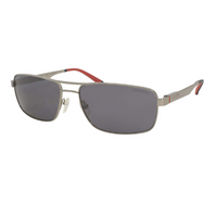 Carrera Polarized Gray Flash Silver Rectangular Sunglasses, 100% UV Protection